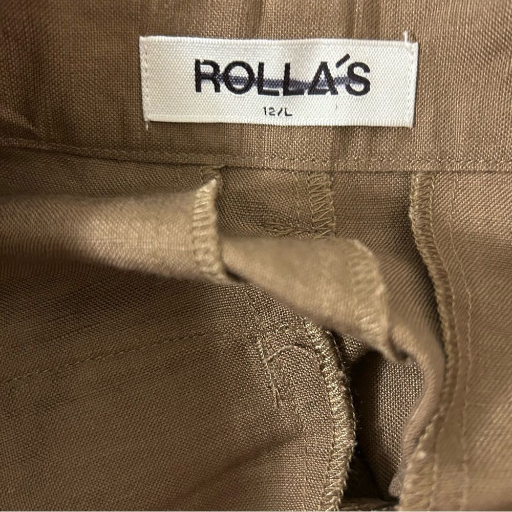Rolla's Chloe Pleated Linen Blend Pants Size 12 - Picture 5 of 12